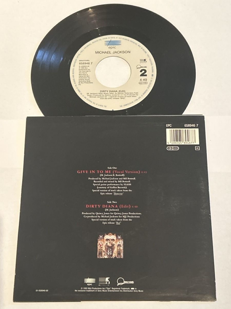 Dischi in vinile: Michael Jackson & Slash. 1993. Give In To Me – Usato da Faulensee venduto da Mizuno06 1
