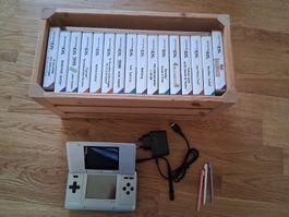 Nintendo DS mit16 Spiele, Ladegerät