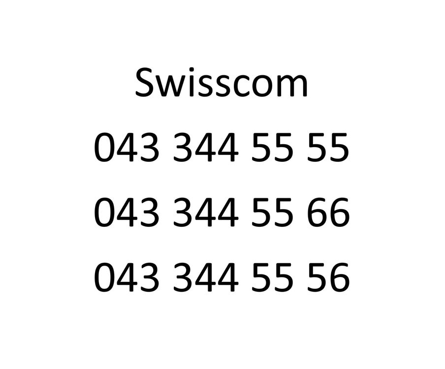 Drei Top Swisscom Festnetznummern (Bundle) 1