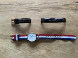 Daniel Wellington Uhr, Gold, neuwertig, inkl. Lederband