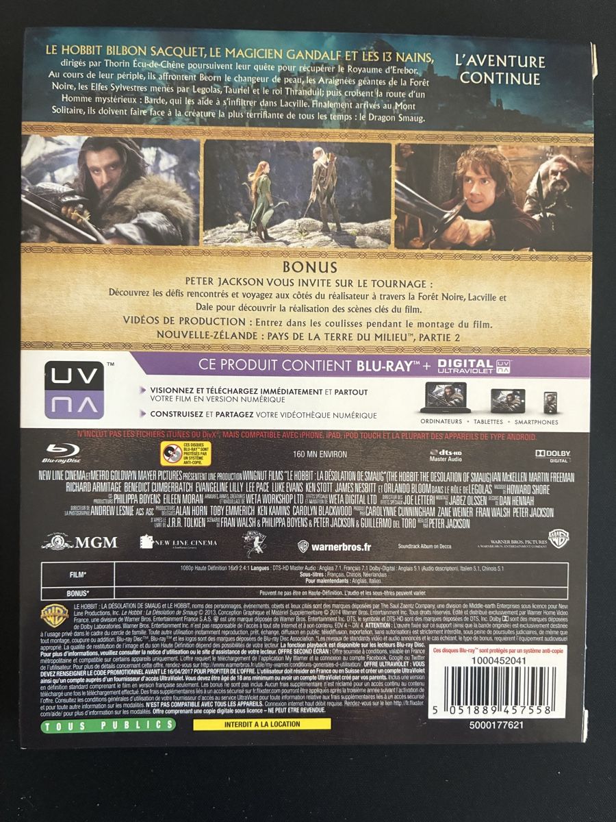 Alle DVDs: Blu-ray Le Hobbit - La désolation de Smaug – Gebraucht aus Neyruz FR von Shcc17 1