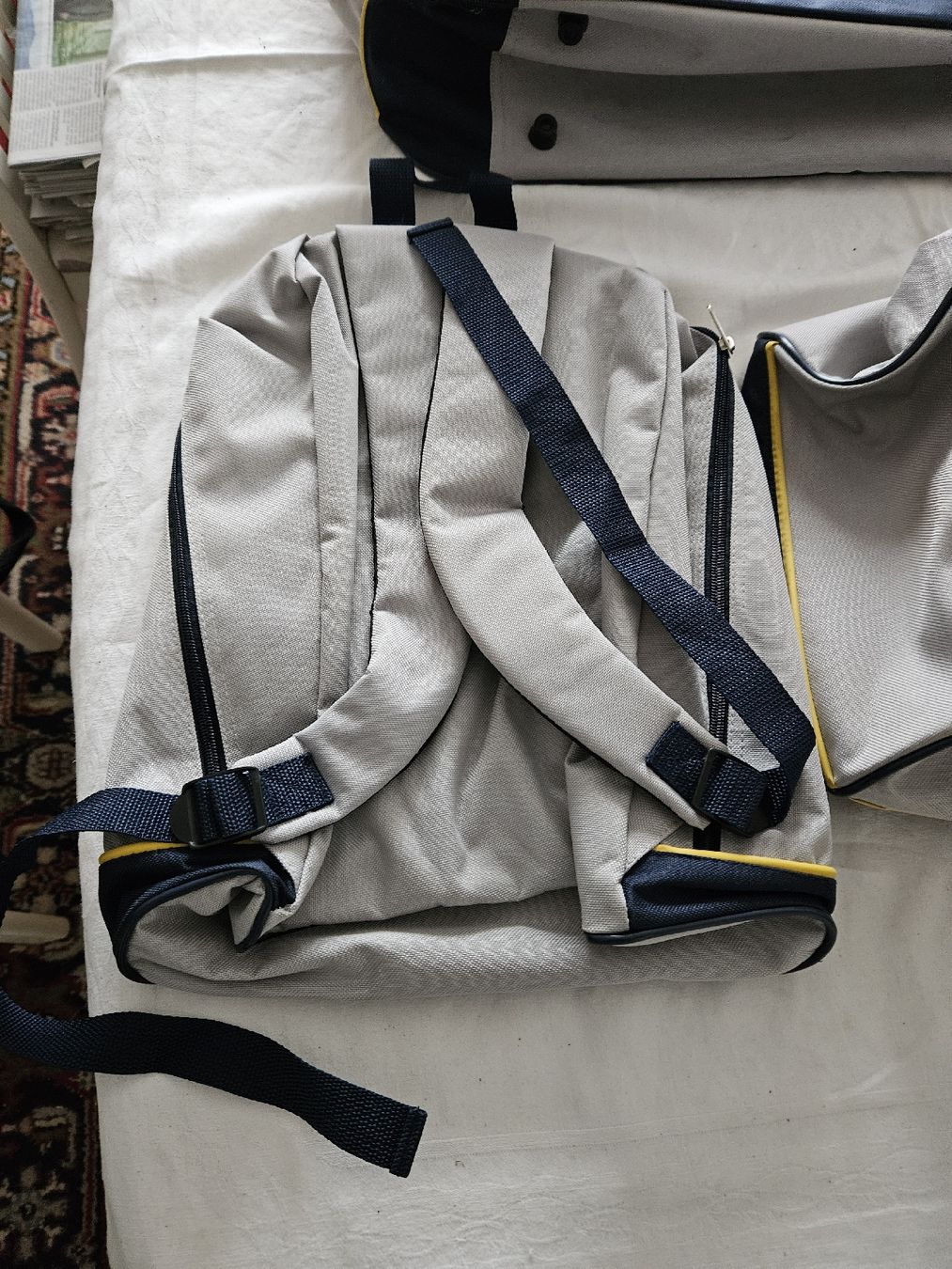 Borse: 3er-Set Reisetaschen hellgrau/blau – Usato da Wädenswil venduto da Jsi.Z01 3