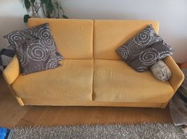 Ausziehbares Sofa / Schlafsofa Gelb
