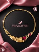 Swarovski Collier Vintage, 18k vergoldet original, Neu