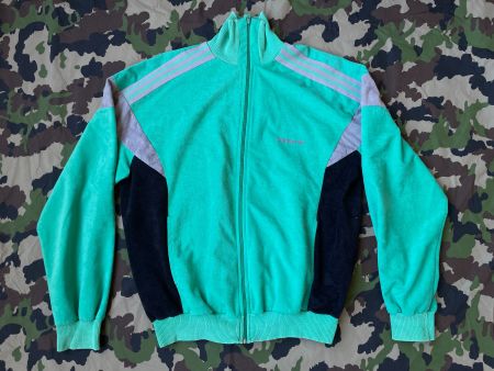 Vintage 80s Adidas Jacket Velvet Made in France pre ventex M