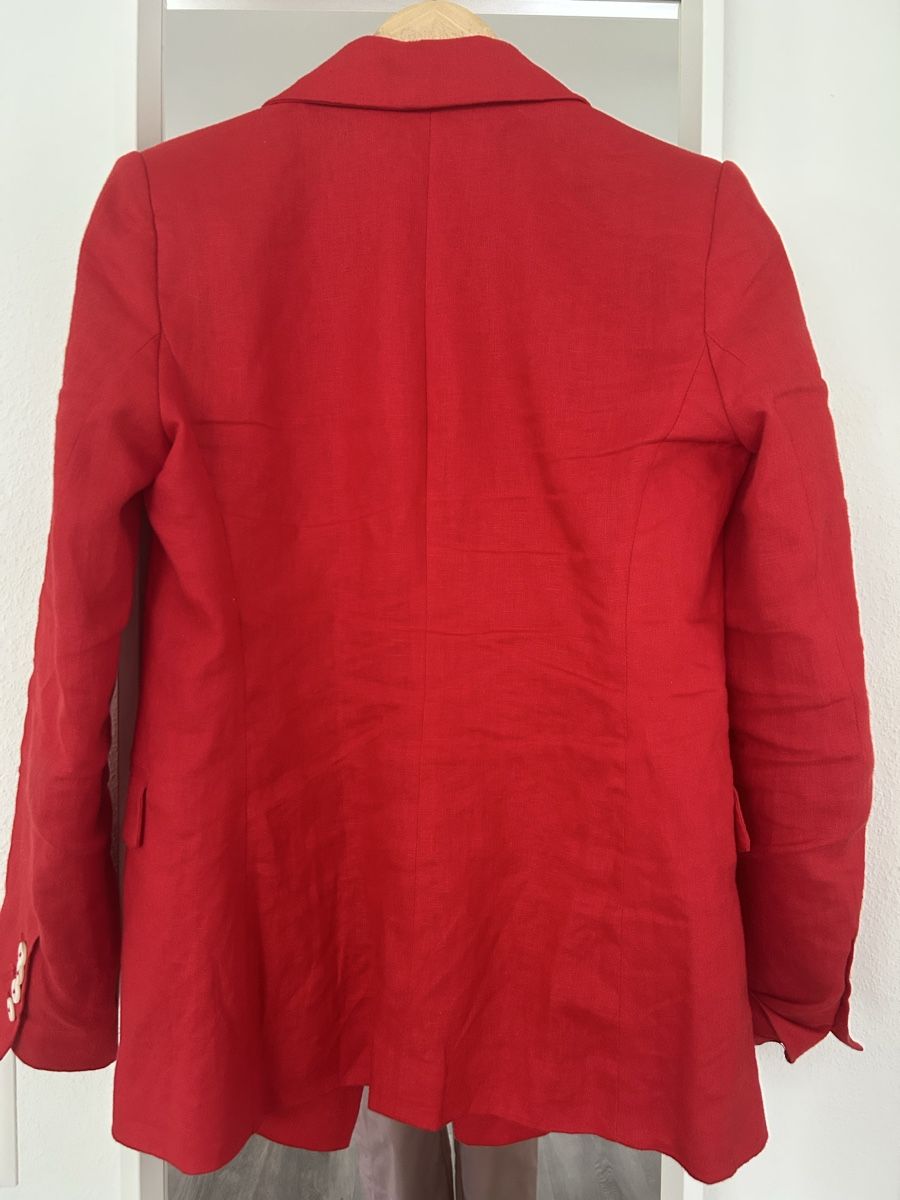 Mango Giacche: Mango Red Linen Double-Breasted Blazer Jacket Jacke – Nuovo (secondo la descrizione) da Unterägeri venduto da Rogucha 1