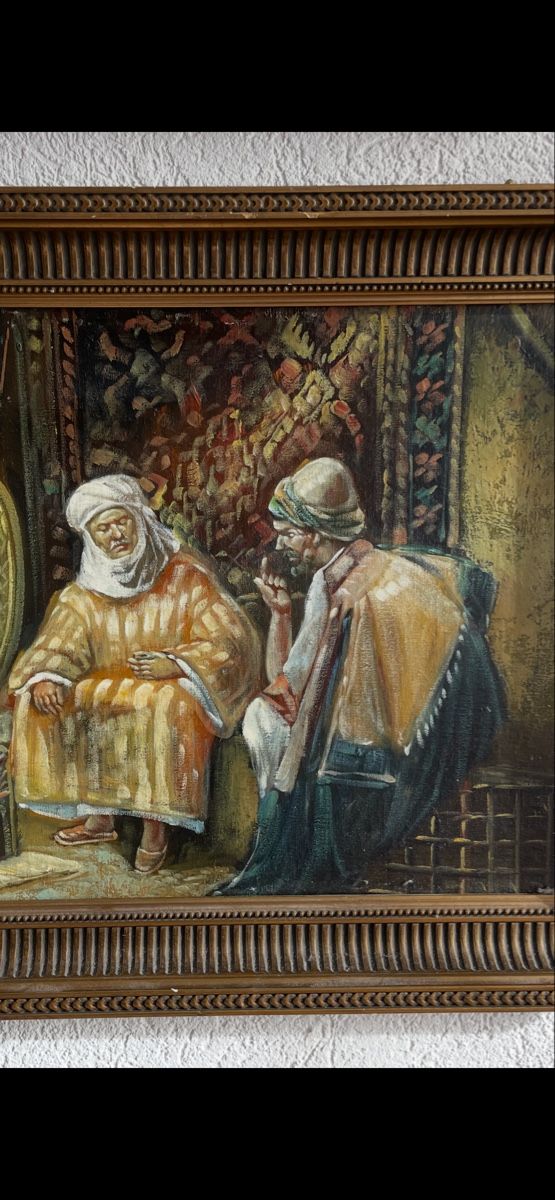 Gemälde: Original Ölgemälde Orientalische Szene – Gebraucht aus Meierskappel von Hala03 4