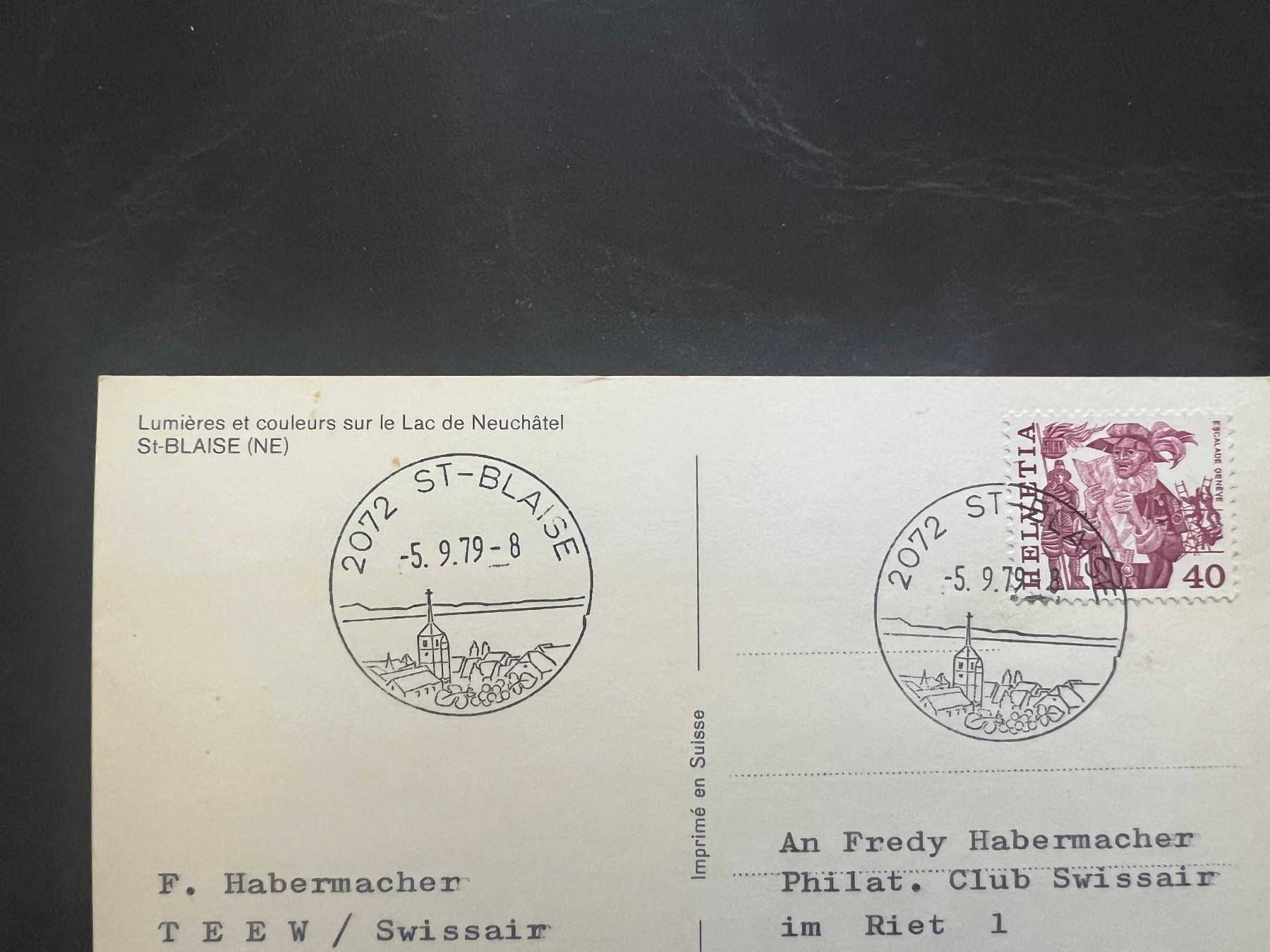 Ansichtskarten: AK  1979 St.Blaise     (G3368) – Gebraucht aus Hinwil von Sidi4 1