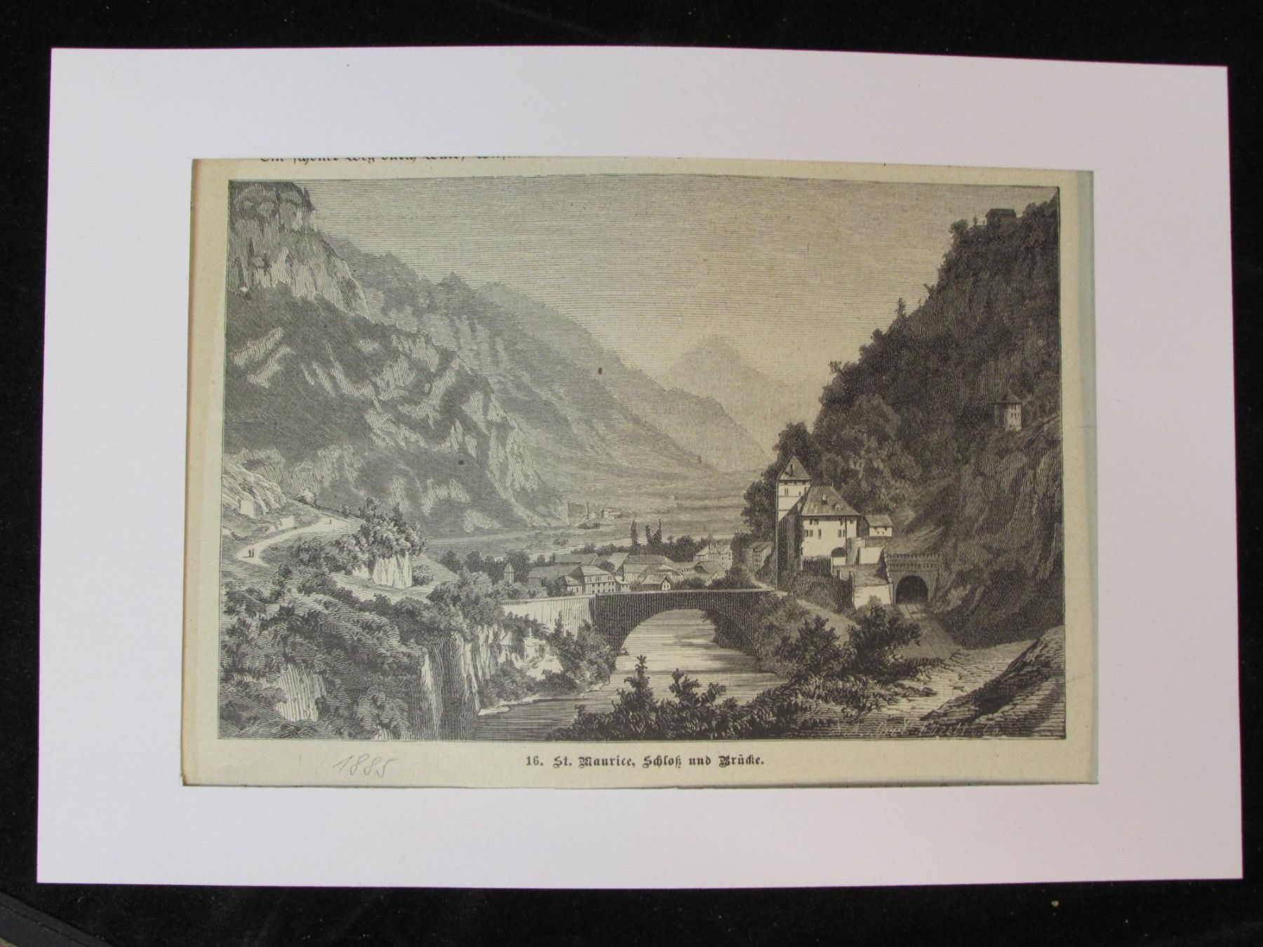 Stiche: St.Maurice, Wallis, 1890 – Gebraucht aus Walchwil von Shells1 2