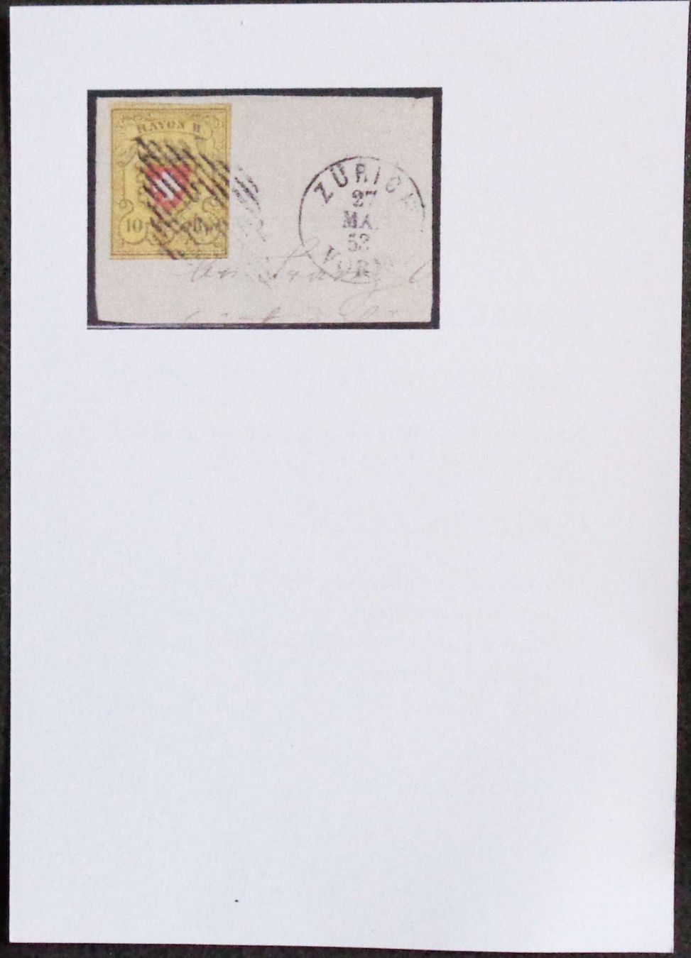 Tutti i francobolli: SWITZERLAND 1850: Rayon II, constat Marchand – Usato da Le Locle venduto da timbrettino 3