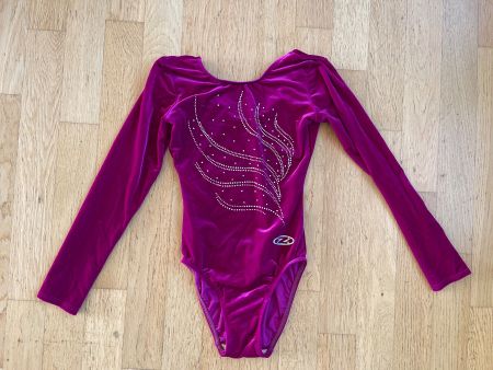 Turnanzug The Zone Samt pink mit Strass neu (152 - 164)