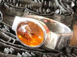 🍯🐝  TURMALIN  Madagaskar 🇲🇬  Silber Ring !!! Grösse: 55