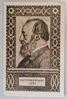 Gottfried Keller Bundesfeier Postkarte 1889/1919 top