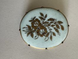 Rosenthal Brosche Porzellan Blumen Motiv guter Zustand