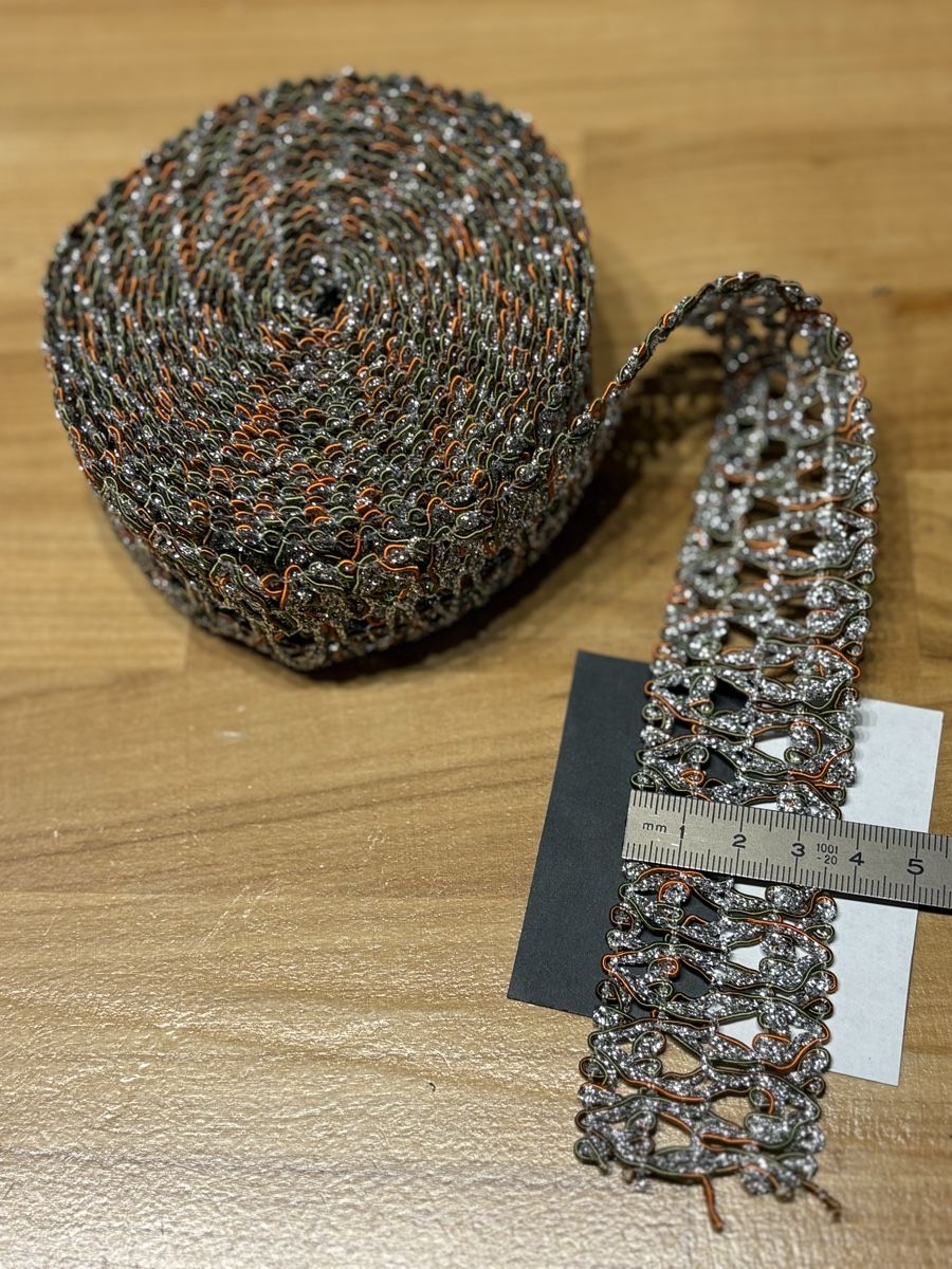 Tessuti: Textilband Glitter – Usato da Rümlang venduto da euqinom16