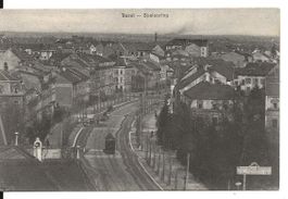Basel BS Spalenring mit Tram + Rossfuhrwerk 1920 sehr gut er