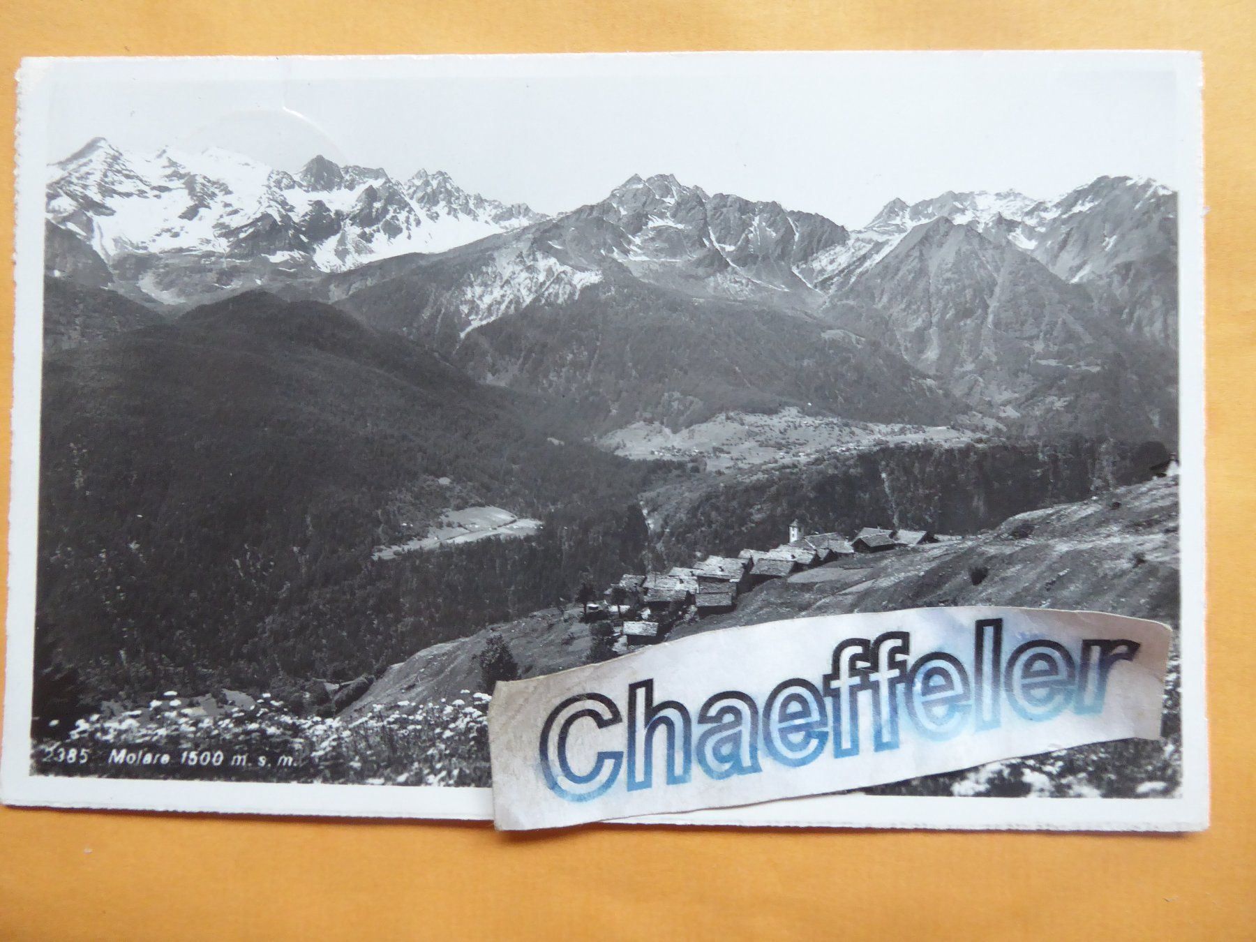 Ansichtskarten: 1958 Molare – Gebraucht aus Zürich von Chaeffeler