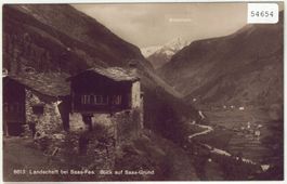 Landschaft bei Saas-Fee - Blick auf Saas-Grund