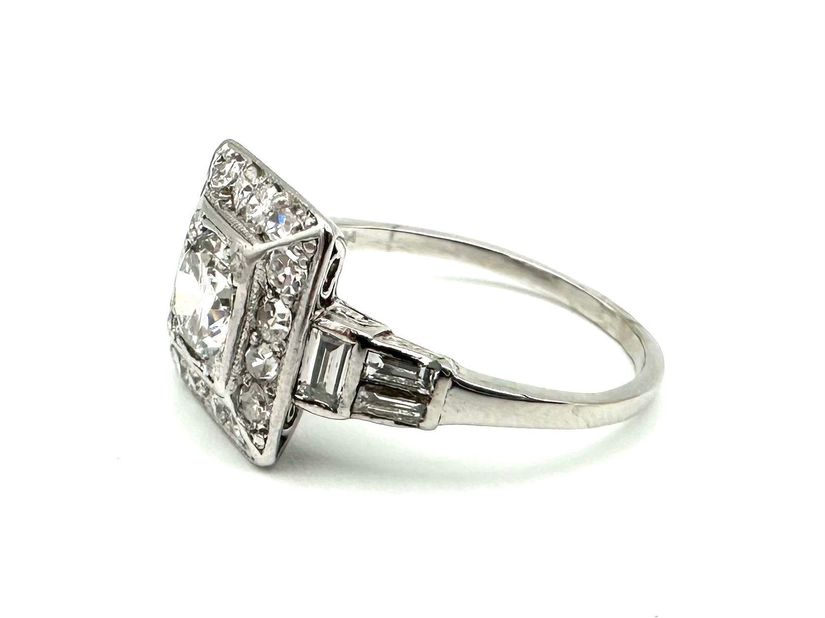 Anelli: Bague Art-Déco platine et diamants – Usato da Renens VD venduto da Diademe.sarl 6