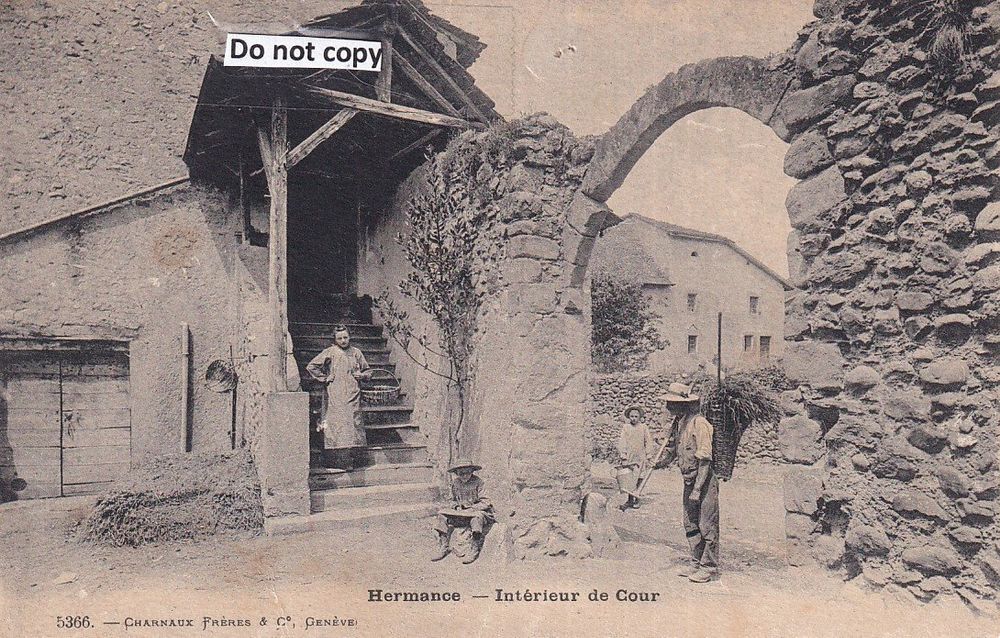 Hermance GE - Intérieur de cour animée env. 1900 (Gebraucht) in ...