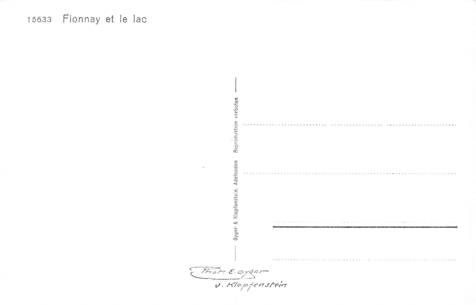 Cartoline postali: Flonnay et le lac – Usato da Biasca venduto da Blenio71 1
