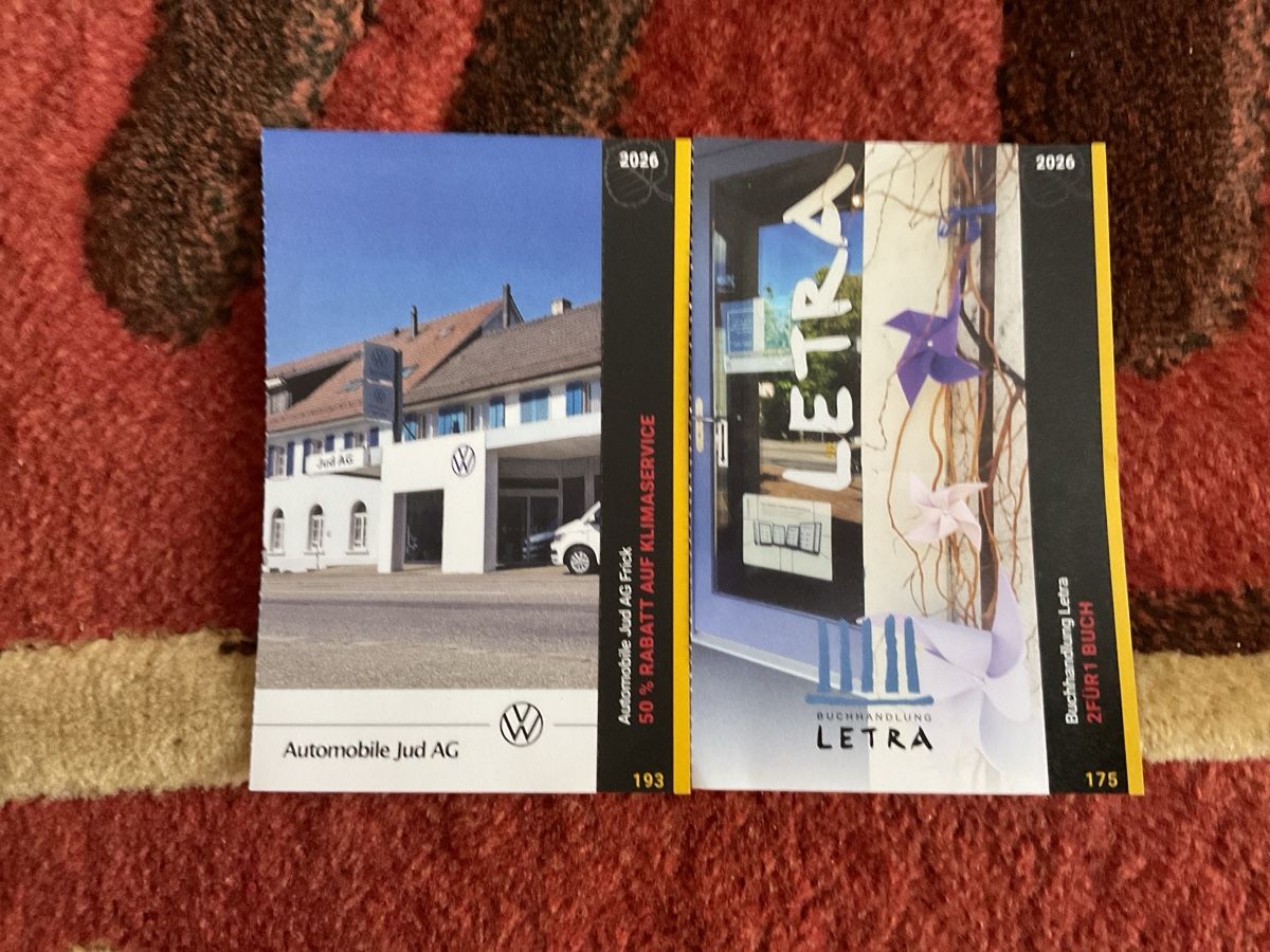 Gutscheine: 7 bons de réduction à Frick – Neu (gemäss Beschreibung) aus Düdingen von Yellow 3