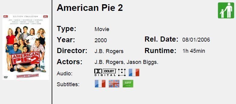 Tutti i DVDs: American Pie 2 – Usato da La Magne venduto da materielavendre 1