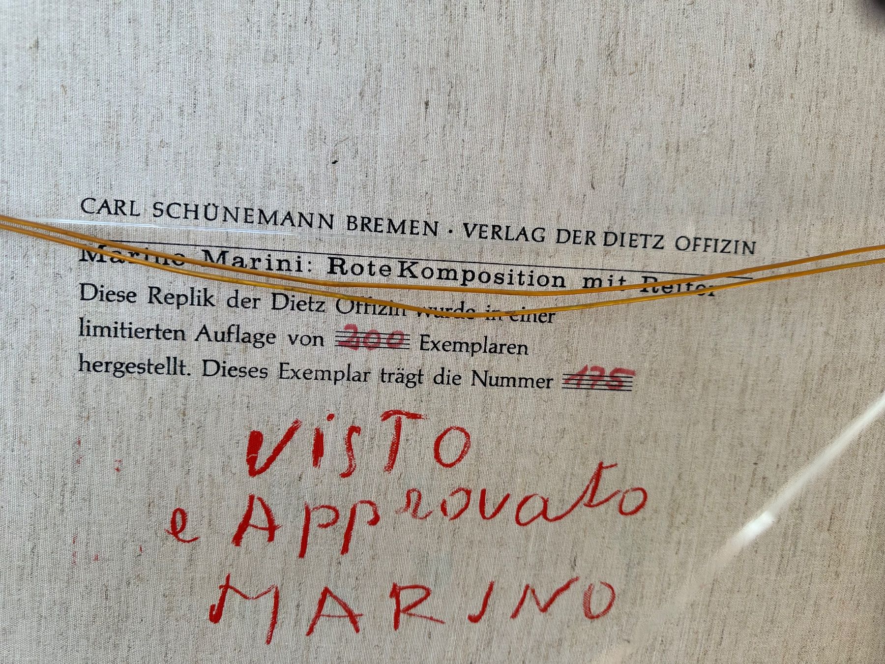 Gemälde: Gemaltes Replik: Marino Marini: Rote Komposition mit Reiter – Gebraucht aus Bern von fluffy07 6