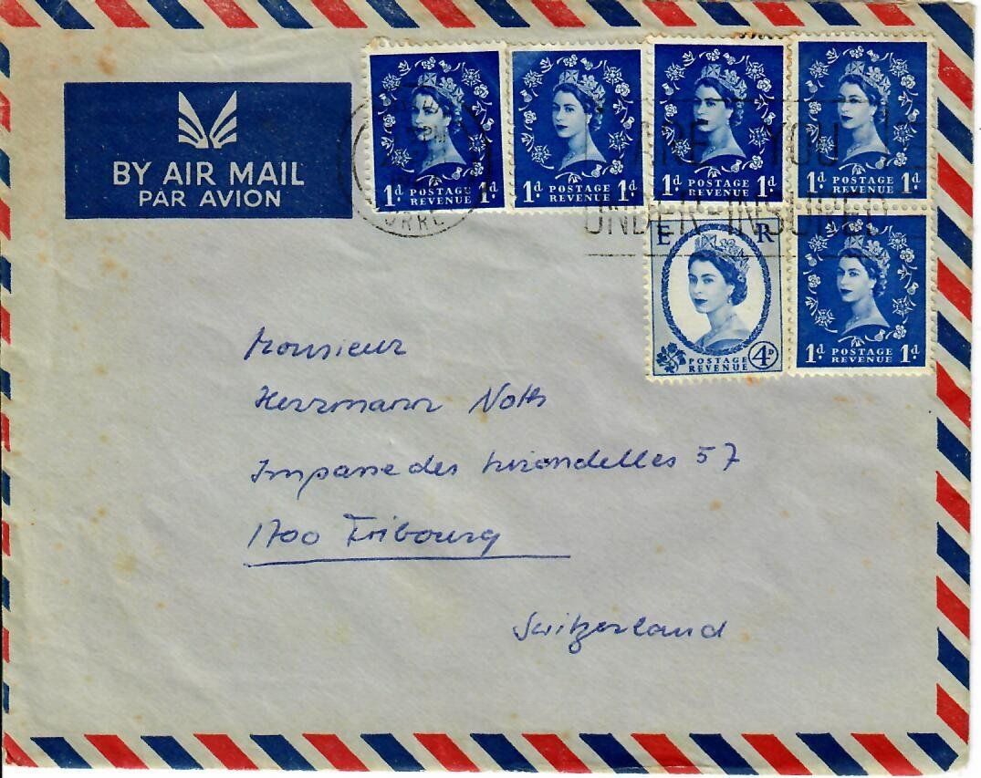 Alle Briefmarken: Brief, England - Schweiz – Gebraucht aus Hochdorf von Ziegel-16