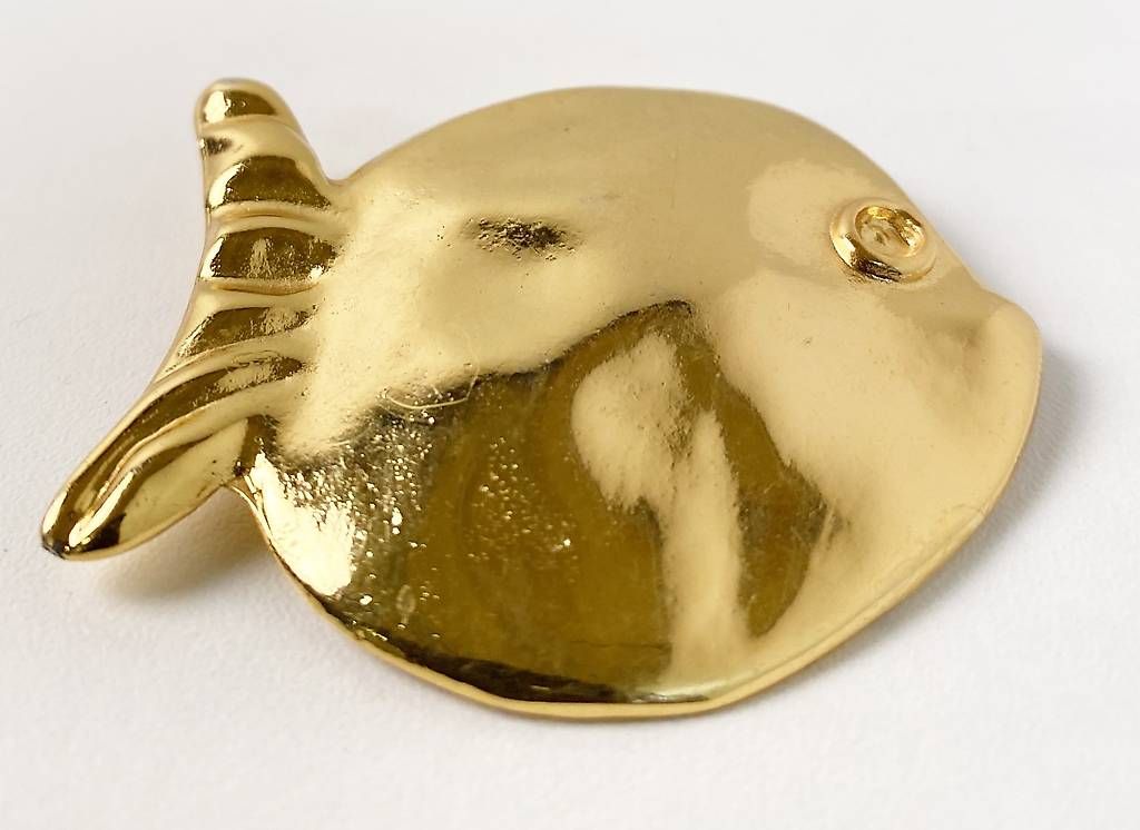 Spille & Fermagli: Edouard Rambaud, Gold Fisch Brosche – Usato da Ballwil venduto da ClassicGallery