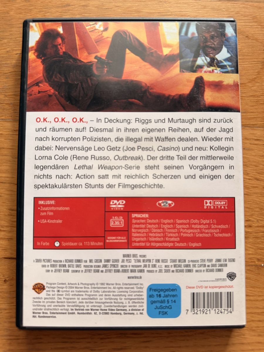 Tous les DVDs: Lethal Weapon 3 - DVD – D'occasion à Kölliken par nerdorado 1