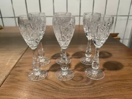 Bohemia Kristall Likörgläser, 6 Stk., Bleikristall