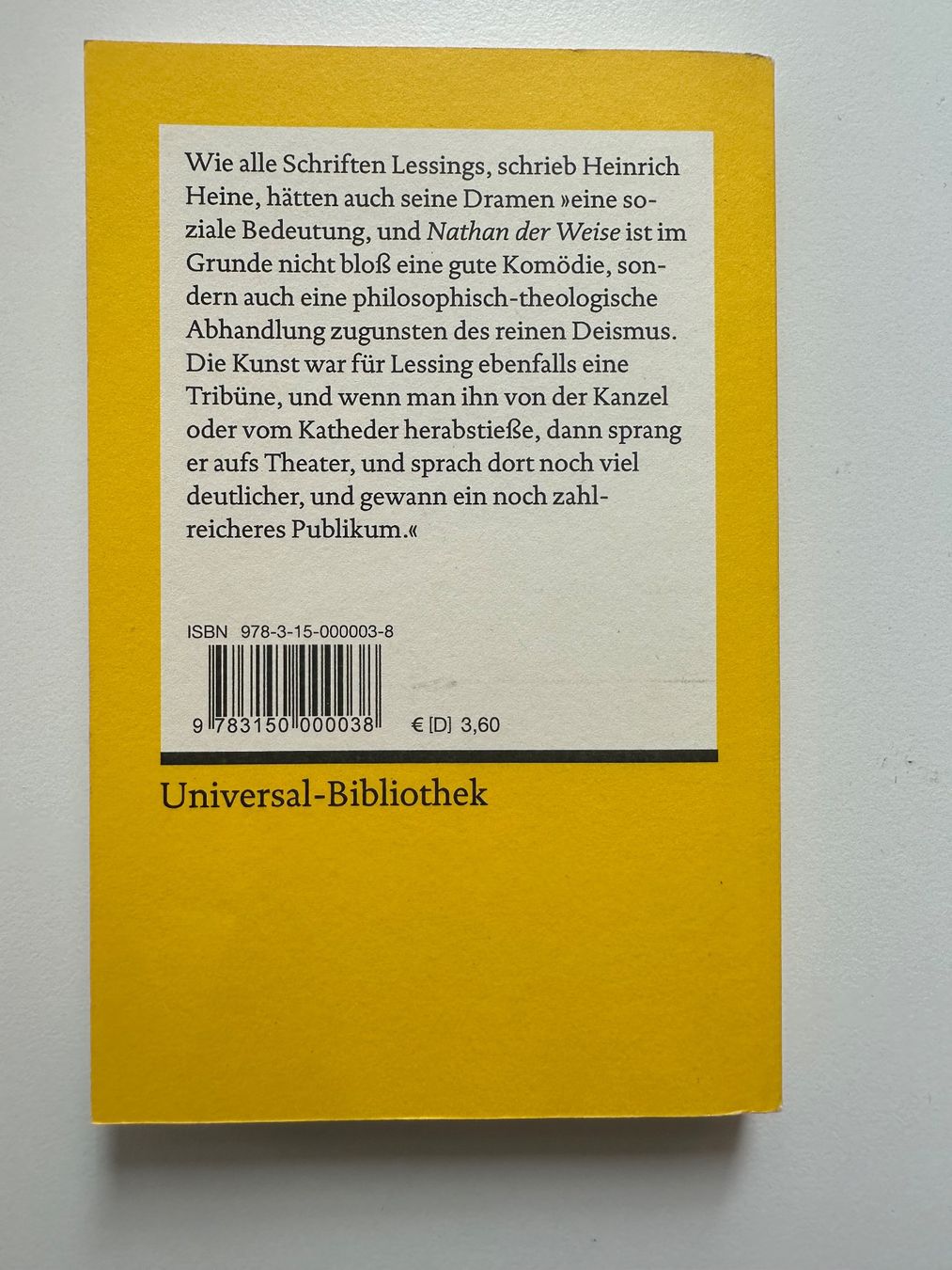 Libri: Nathan der Weise von G.E. Lessing – Usato da Dübendorf venduto da rob_kzd8 1