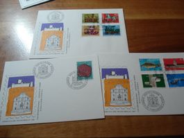2 Karten + Brief Tag der Briefmarke 1983 Bellinzona