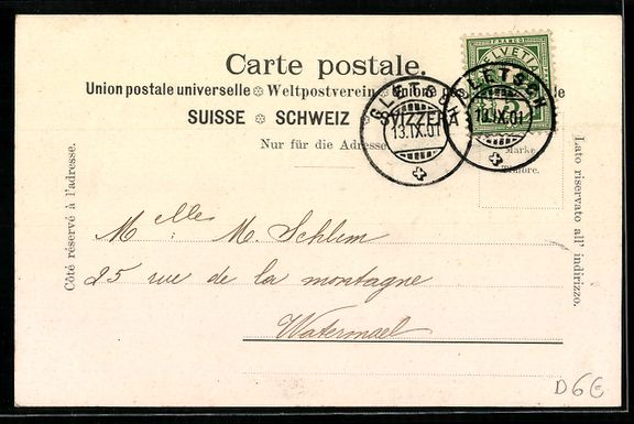 Cartoline postali: AK Rhonegletscher, Ortsansicht, 1901 – Usato da Berlin venduto da bartko-reher 1