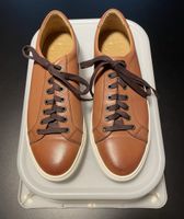 Neuer beigebrauner Navyboot Unisex Leder-Sneaker Grösse 41