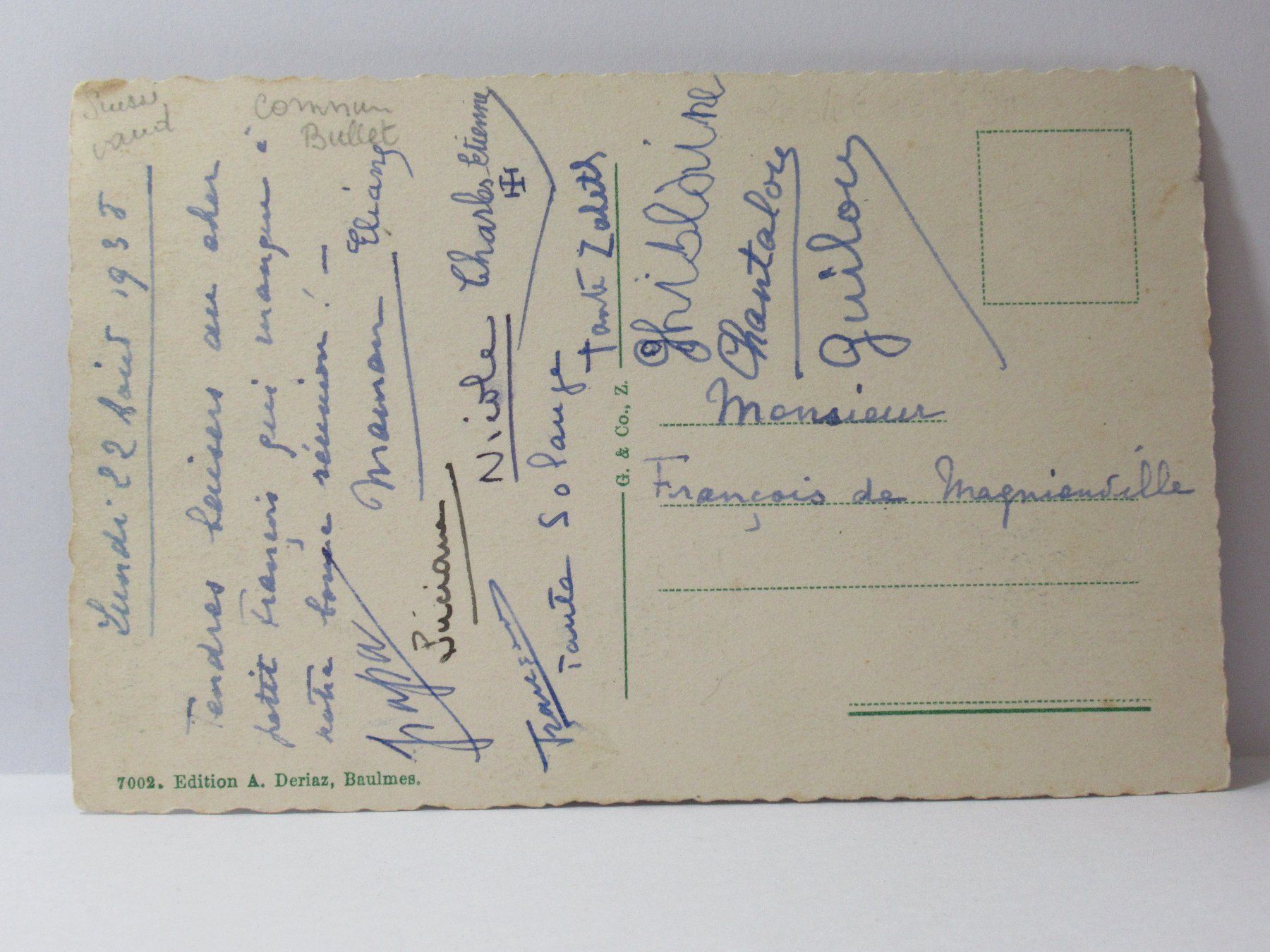 Cartoline postali: Les Rasses & le Chasseron  1938 – Usato da Grenchen venduto da Bluemchen1900 1