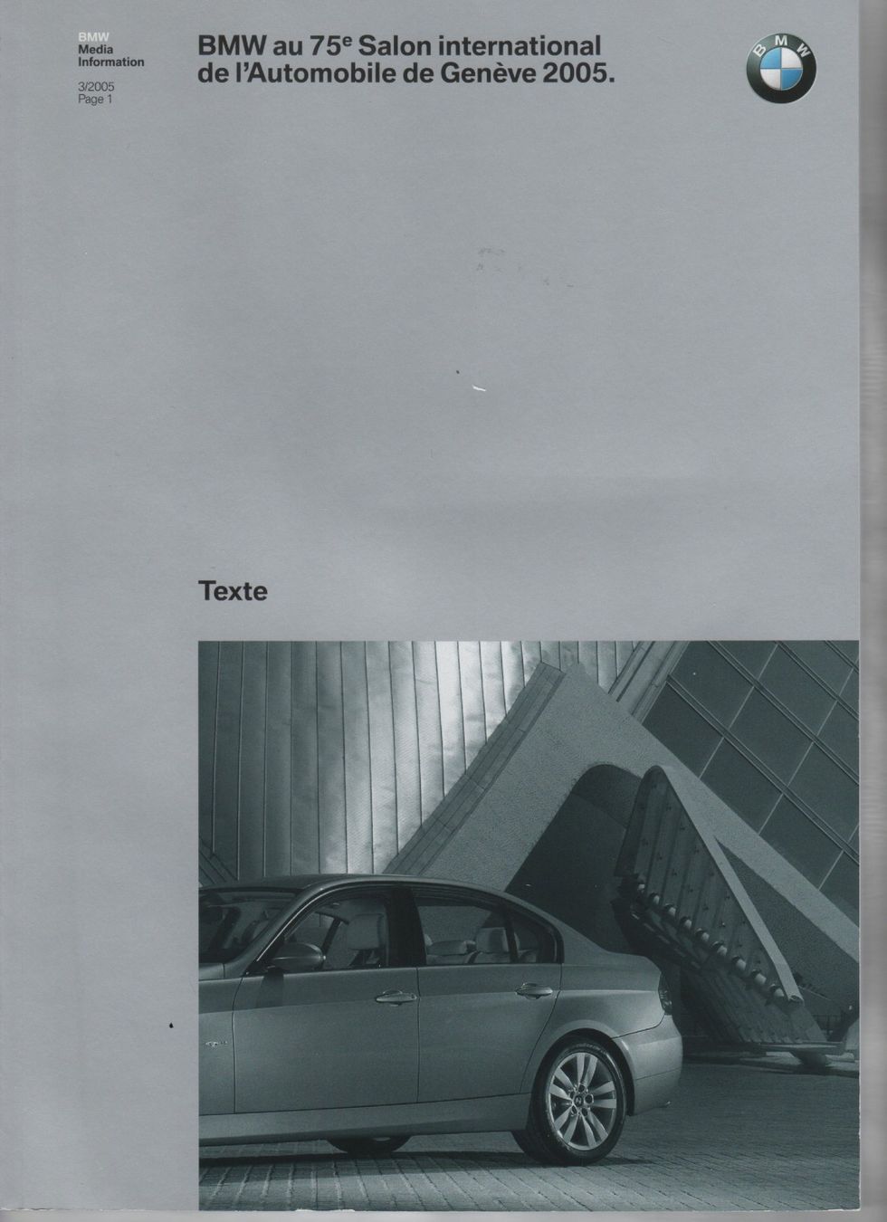 BMW Documenti: Pressemappe BMW Serie 3 – Nuovo (secondo la descrizione) da Corminboeuf venduto da corbay 1