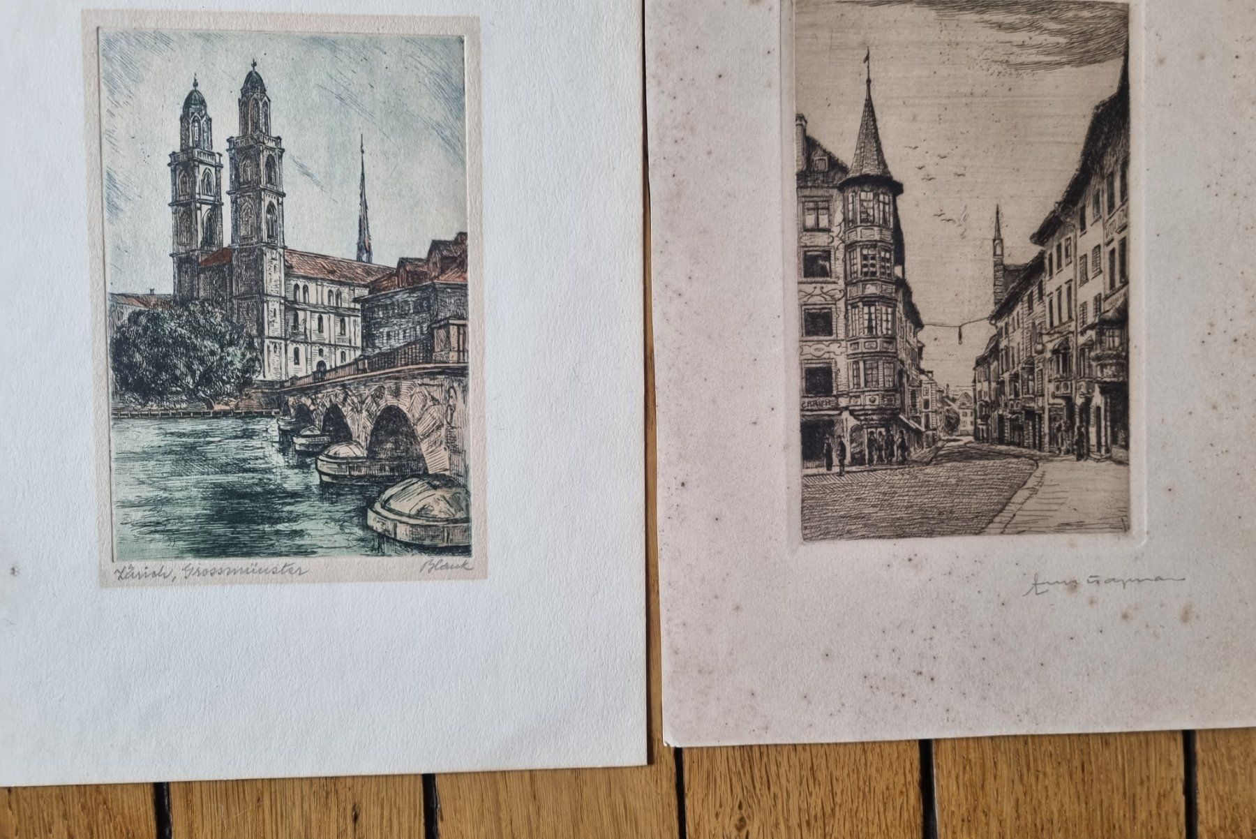 Xilografie: Verschiedene Bilder Handsigniert – Usato da Schaffhausen venduto da Leveron13 3