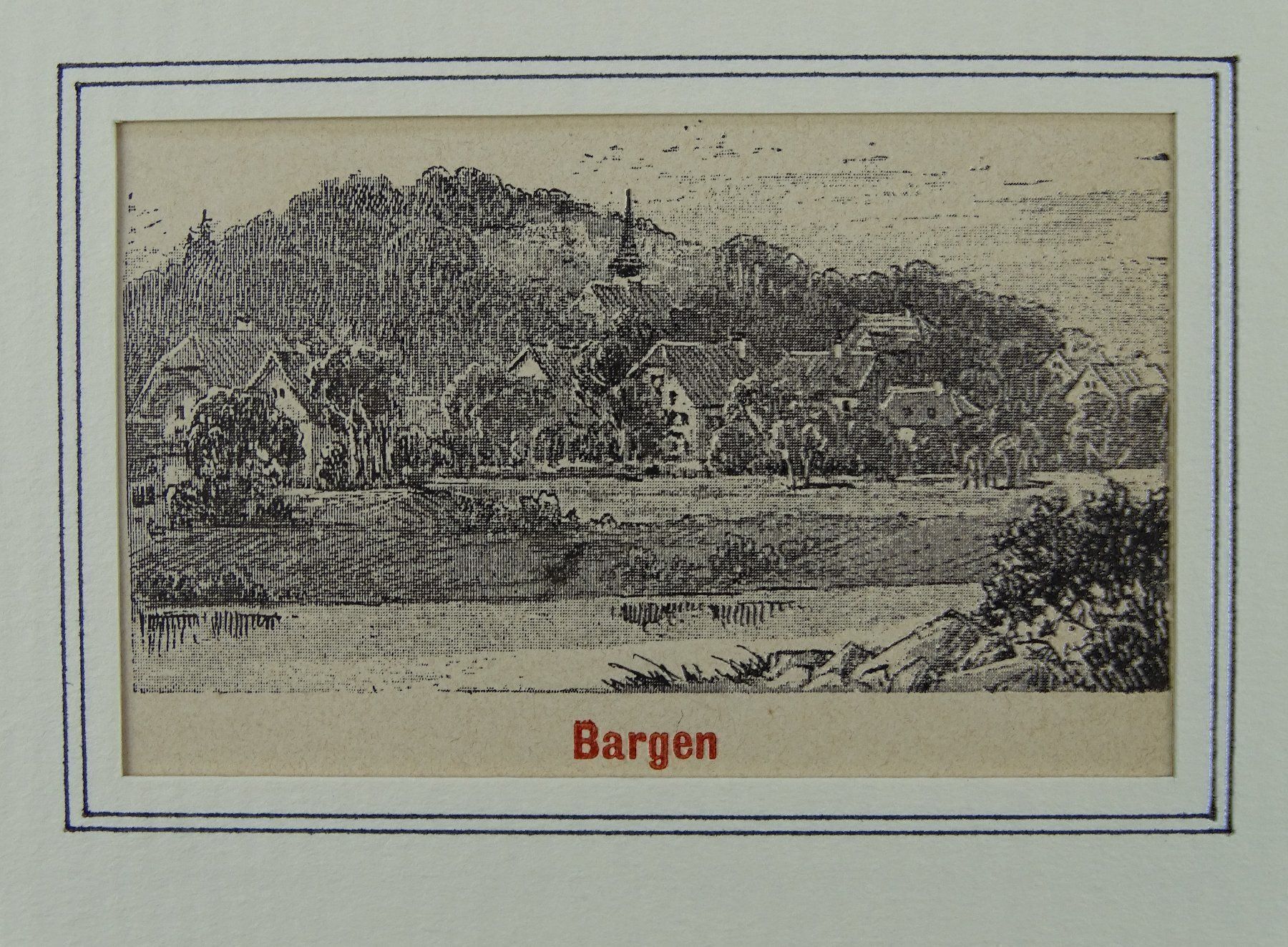 Incisioni: BARGEN, ZINKÄTZUNG 1896 – Usato da Grüningen venduto da Kartensammler