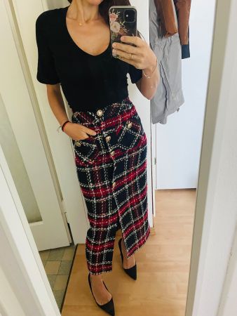 J by Jessica Kovac Tweed-Set (Top+Skirt XS) NEW