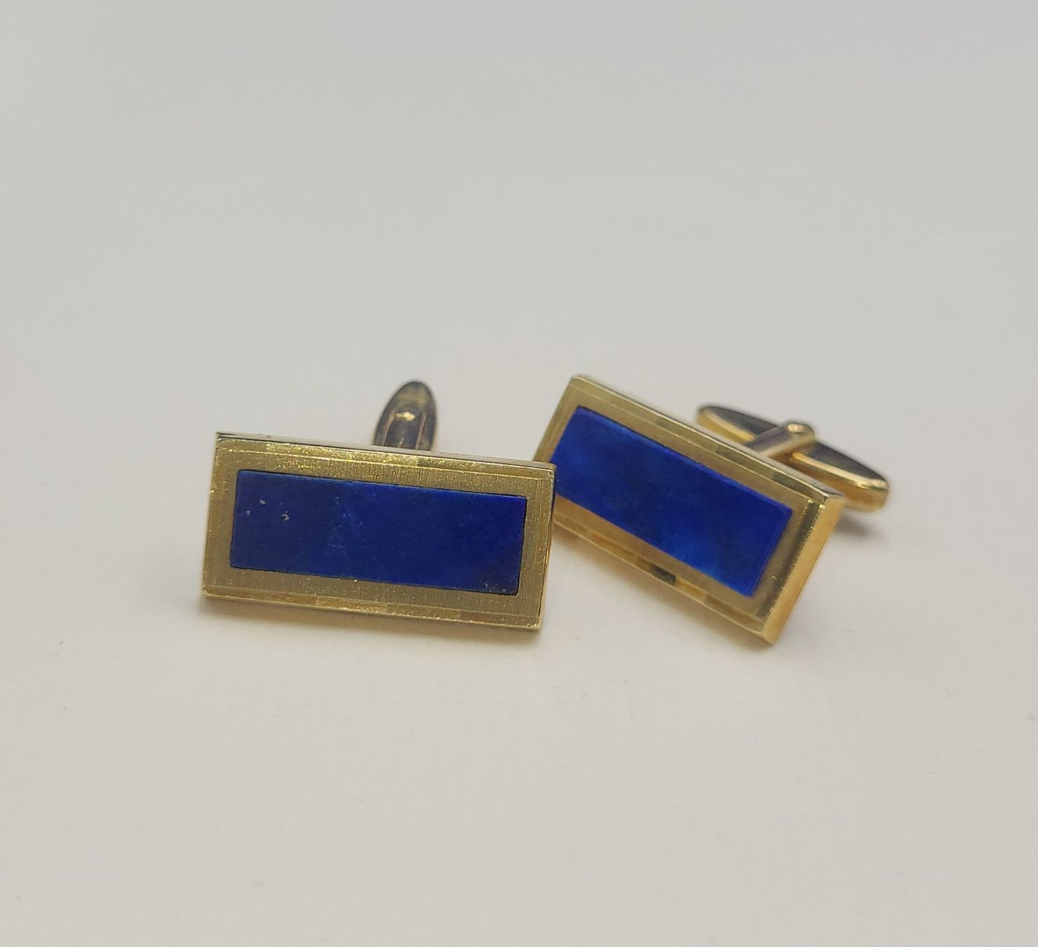 Gemelli: Massiv Gold 585 Manschettenknöpfe Mit Lapislazuli – Usato da Wald ZH venduto da Aniade 8