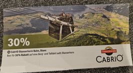 30% Rabatt Stanserhorn Cabrio-Bahn