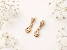 Elegante Tropfen-Ohrringe mit Zirkonia