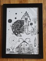 Zeichnung, Fineliner, "Halloween"