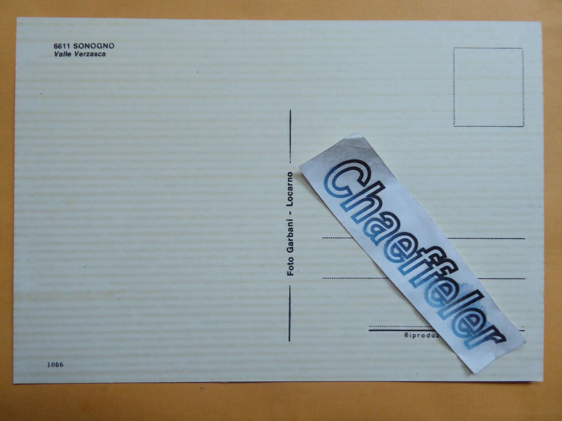Cartoline postali: 6611 Sonogno, Valle Verzasca – Nuovo (secondo la descrizione) da Zürich venduto da Chaeffeler 1