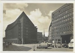 Postkarte Hamburg Chilehaus mit Automobil und LKW guter Z...