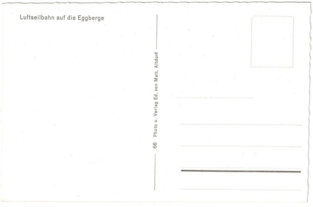 Cartoline postali: Altdorf - Luftseilbahn Eggberge – Usato da Binningen venduto da Mountainrider 1