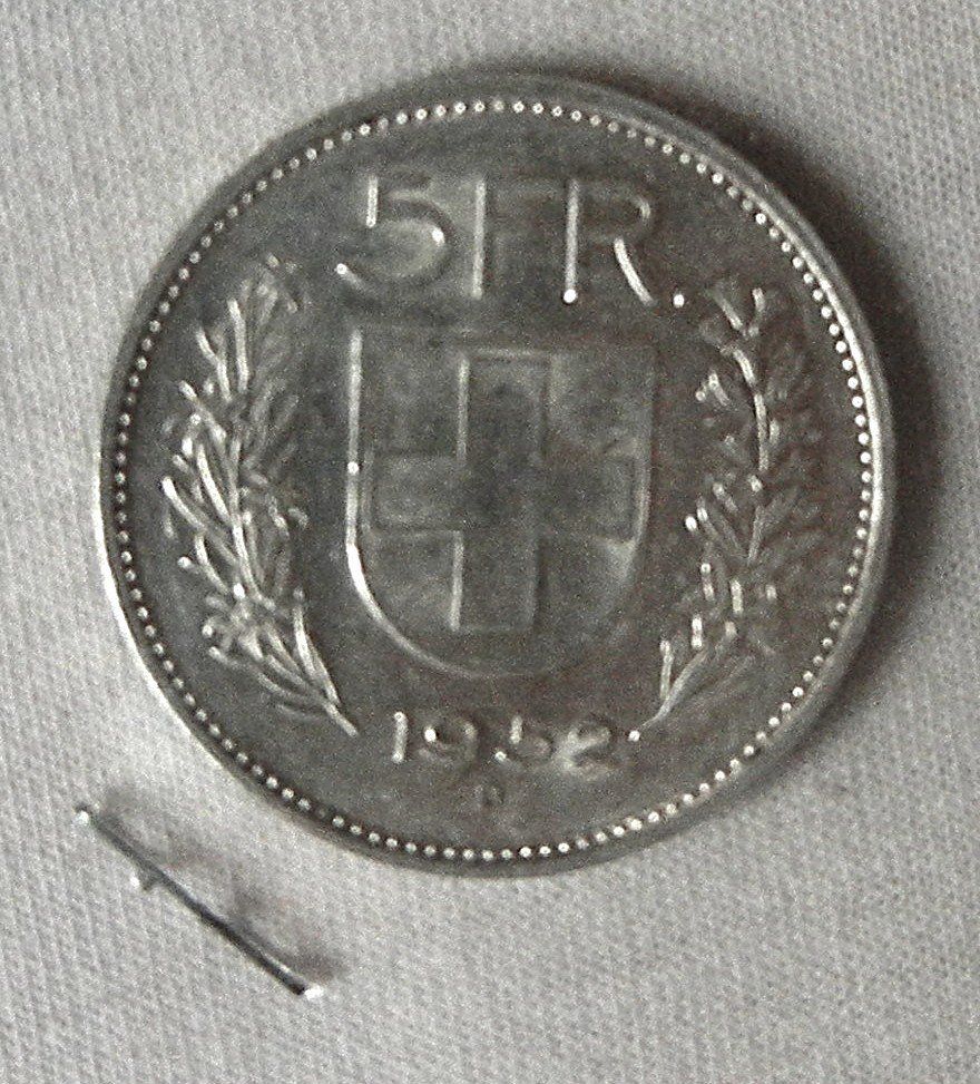 Tutti le monete: 1A FÜNFLIBER 5 FR. 1952 – Usato da Bern venduto da Mekongbeach