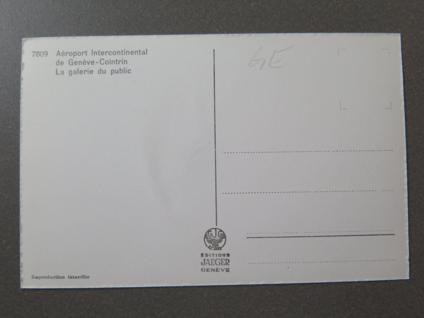 Cartoline postali: GENÈVE-COINTRIN - AÉROPORT INTERCONTINENTAL – Usato da Wittenbach venduto da lipasal 1